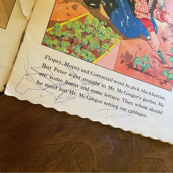 Vintage 1940s-50s Children's Picture Books - Oversized Cloth Linen - Merrill Co. - Picture 13 of 16